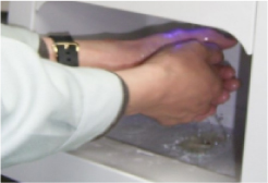 オゾン水による手指の洗浄例